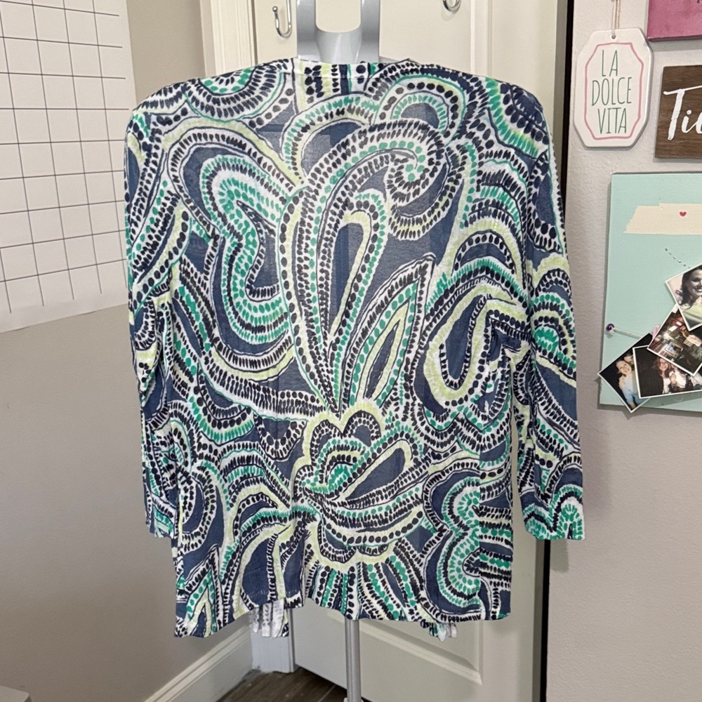 Patterned Open-Front Jacket - image 5